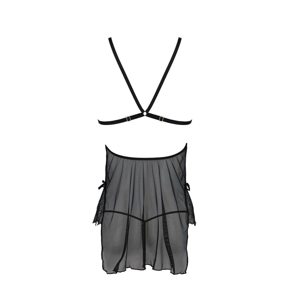 chemise Nachthemd Deliena (L/XL,S/M) Passion-Exklusiv - black PE
