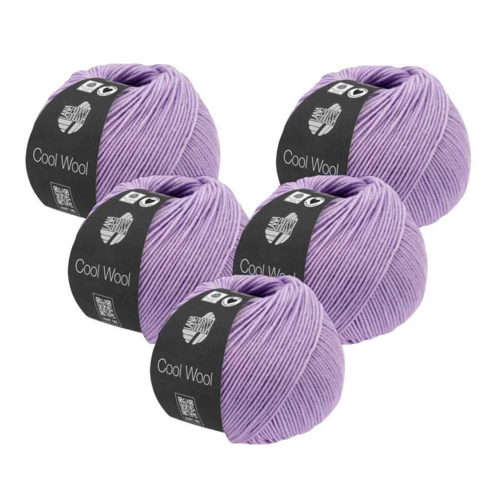LANA GROSSA 5 x LANA GROSSA COOL WOOL UNI Häkelwolle