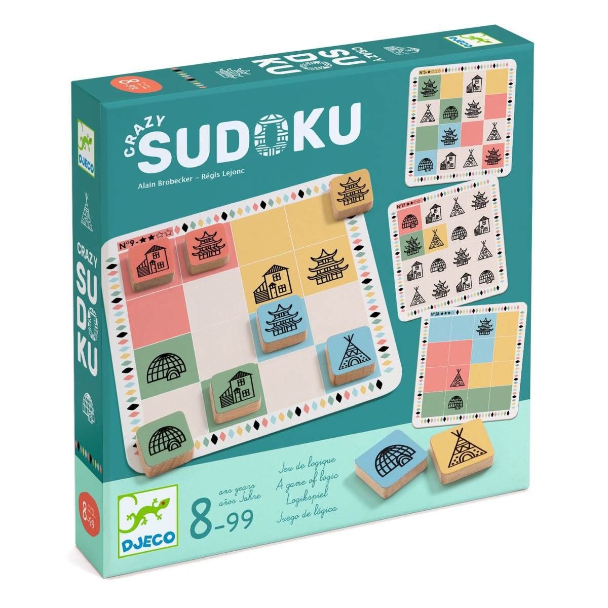 DJECO Spiel Crazy Sudoku Logikspiel Taktikspiel für Kinder ab 8 Jahren