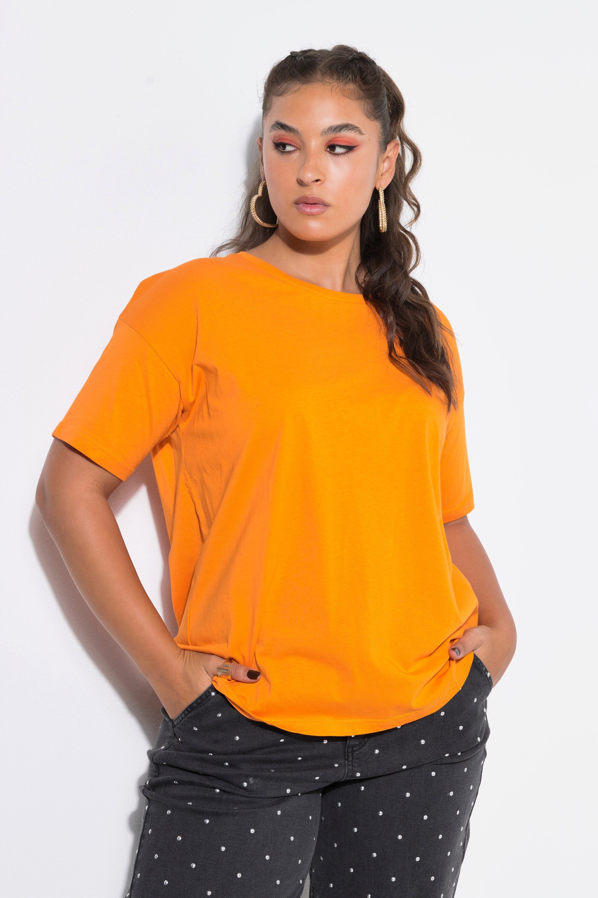 Studio Untold T-Shirt Basic-Shirt Relaxed Shape überschnittene Schultern