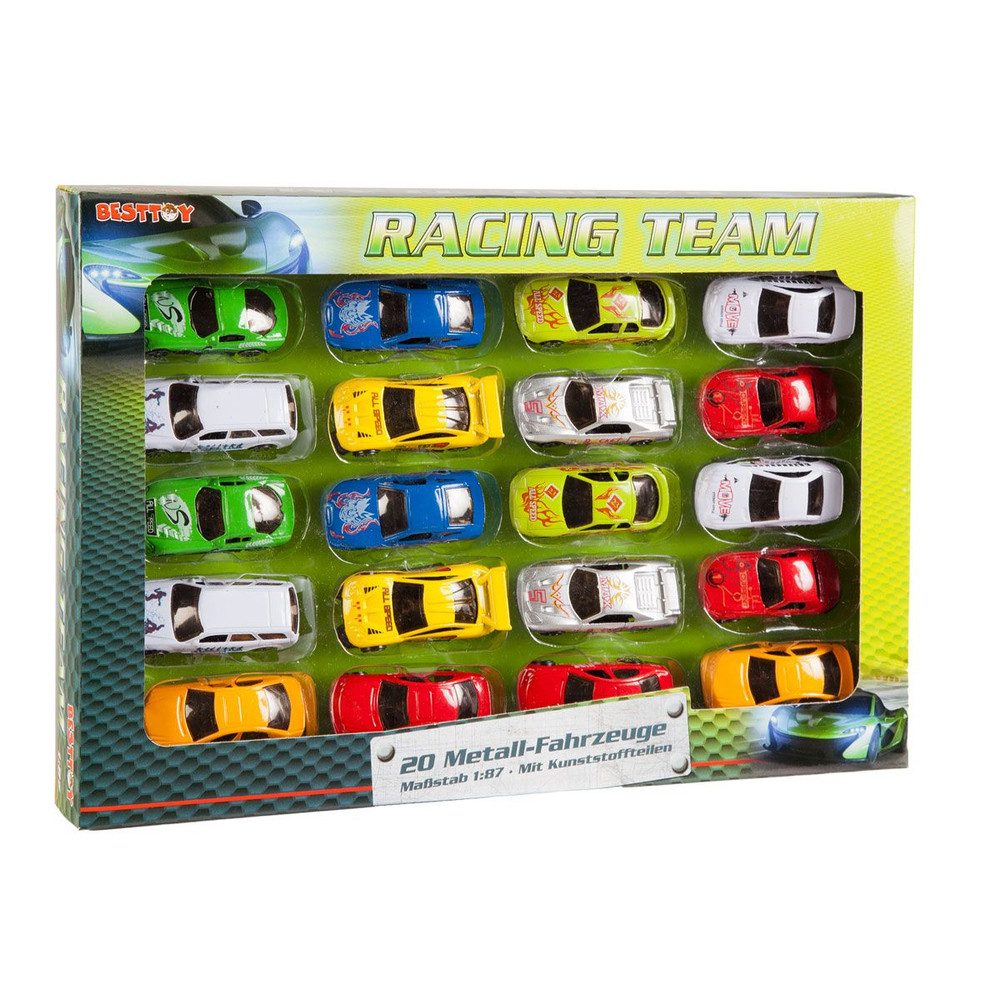 Spielzeug-Traktor Besttoy - Racing Team Fahrzeuge - 20er Set