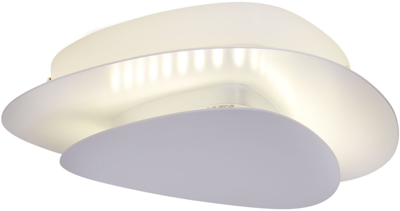 näve LED Deckenleuchte Liso, LED fest integriert, Warmweiß, Energieeffizienzklasse G, incl. Treiber, Material: Metall, Farbe: weiß | Deckenlampen