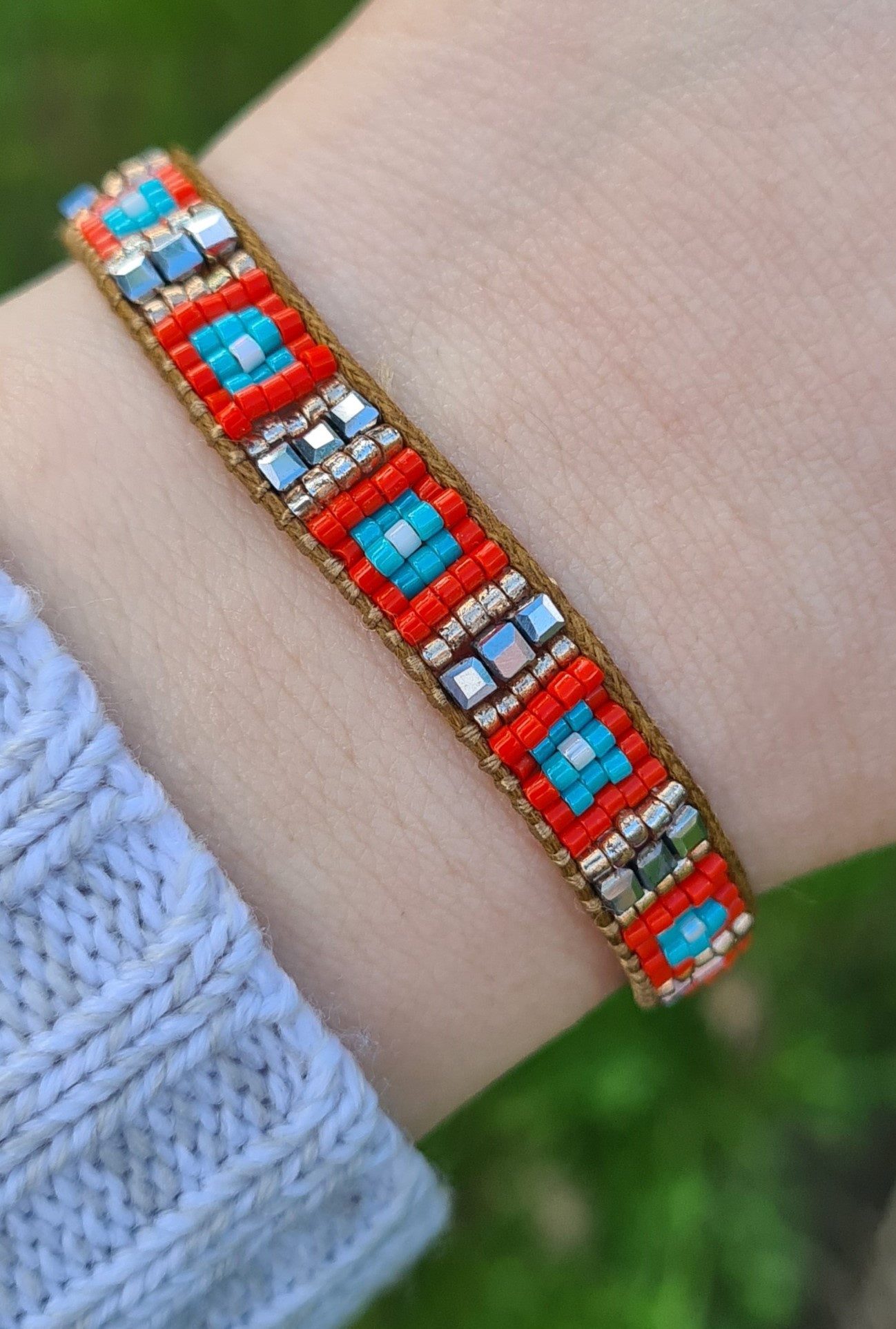 NAHLE Perlenarmband Geflochtenes Miyuki Perlenarmband Boho Surfer Armband (1-tlg., inkl. Schmuckbox)