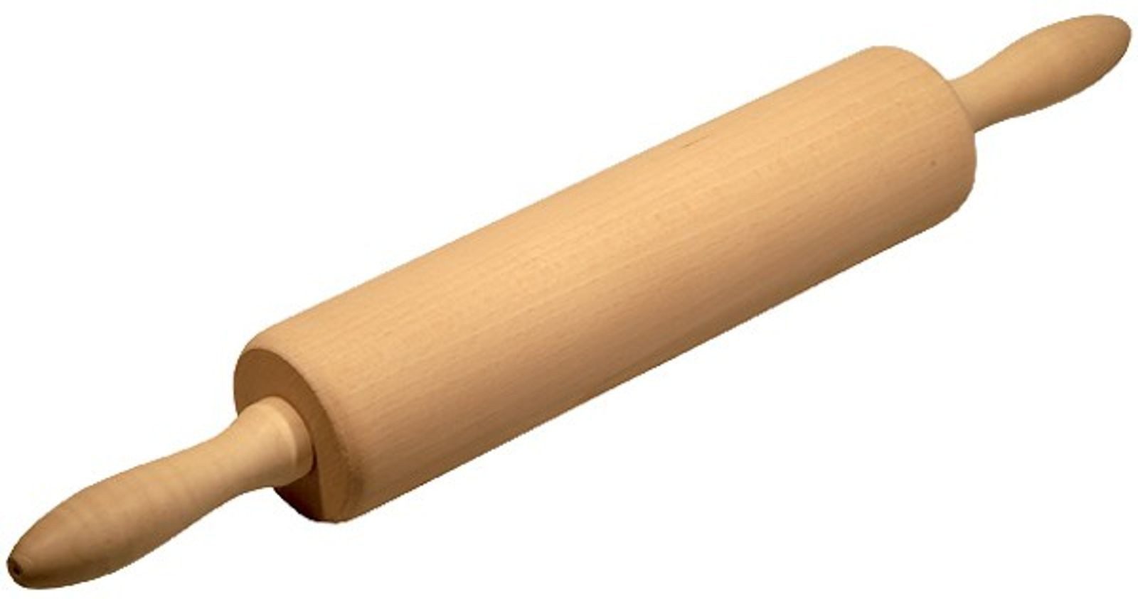 Gravidus Nudelholz Nudelholz aus Buchenholz 40cm Teigrolle mit Griffen