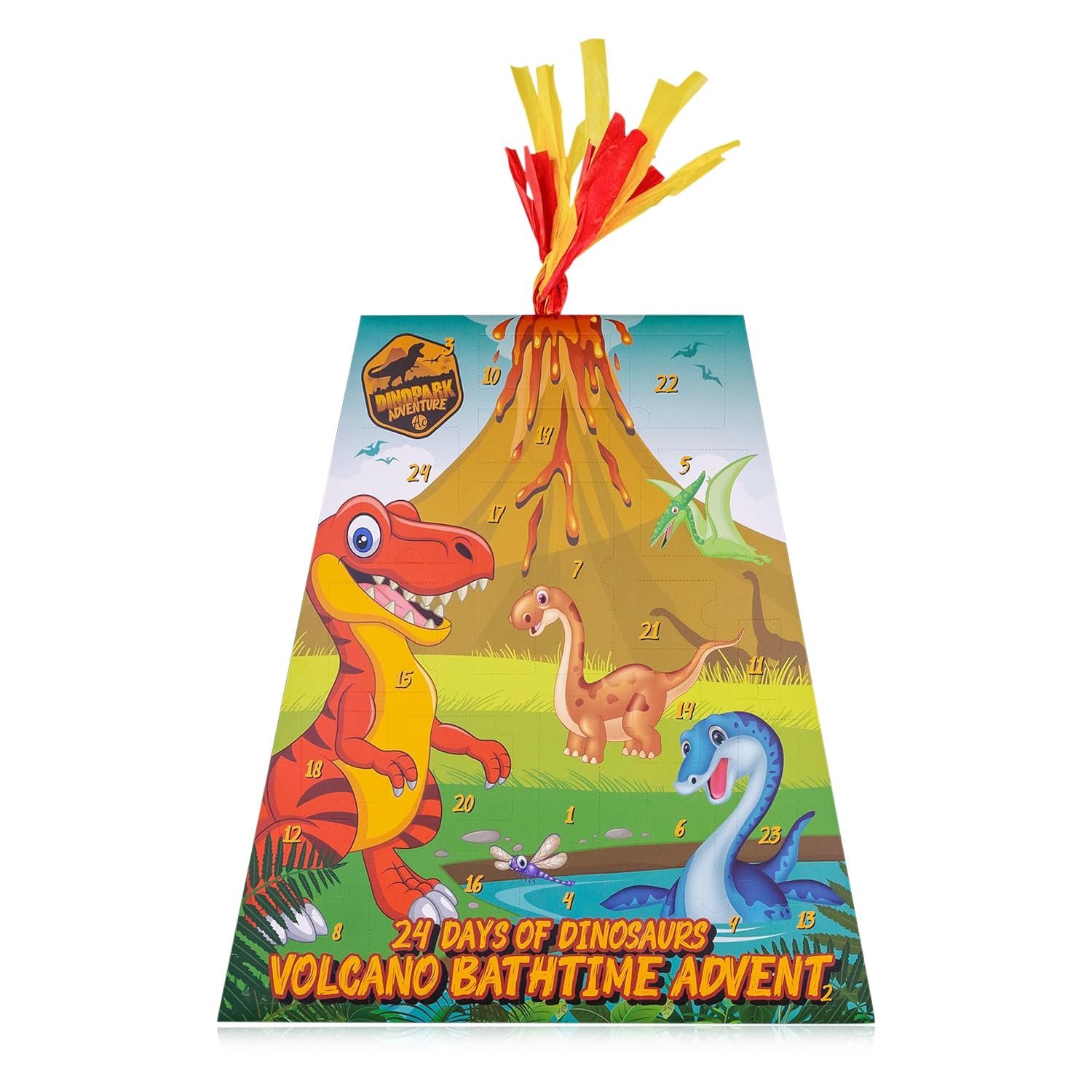 ACCENTRA Adventskalender Accentra Dino Adventskalender 24 Pflege & Überraschungen für Kinder, 24 Pflege- & Überraschungsprodukte in einem Kalender