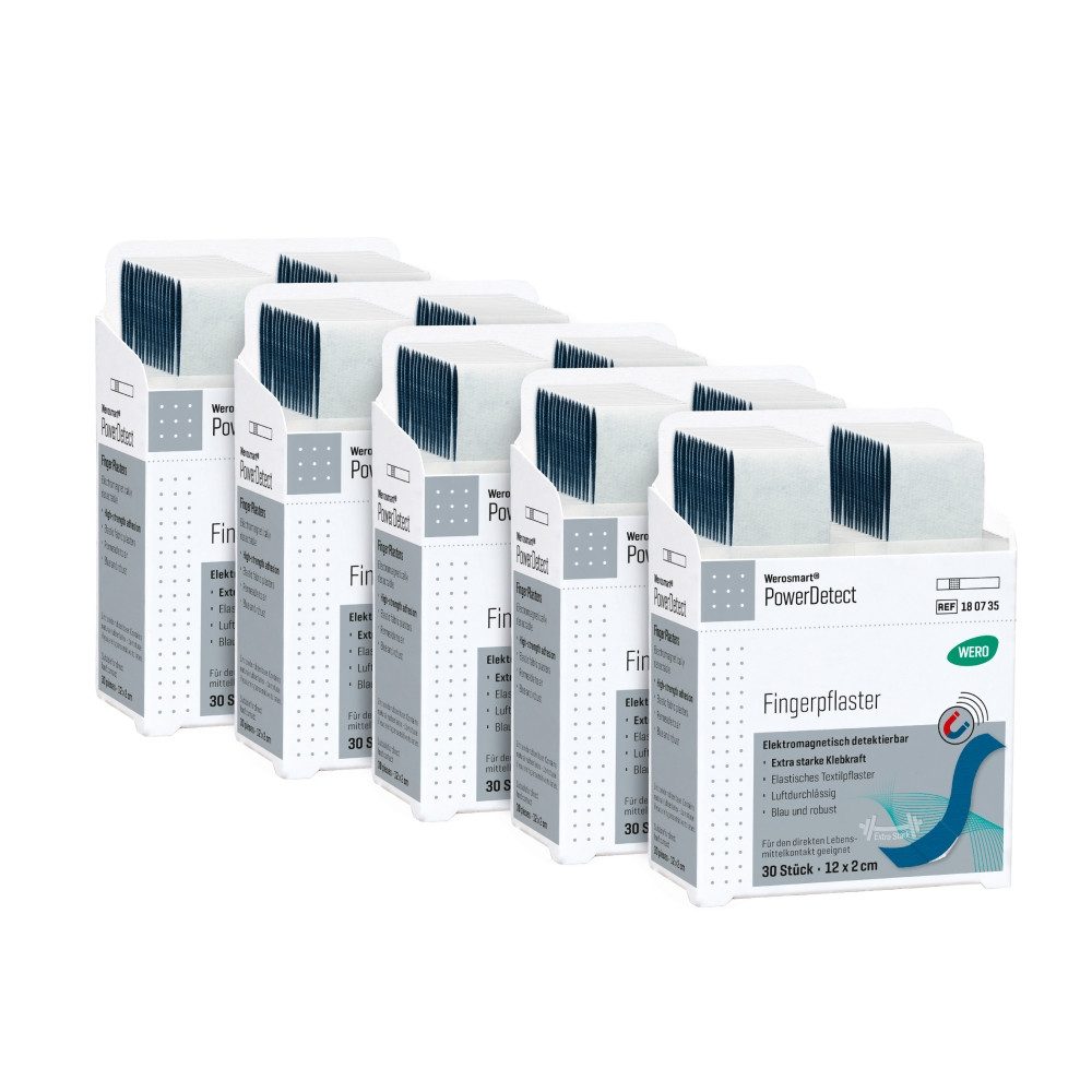 Werosmart® Wundpflaster PowerDetect Pflaster (5 Einsätze, 150 St), Fingerpflaster