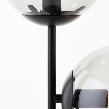 Brilliant Tischleuchte Ariol, ohne Leuchtmittel, mit Rauchglas, 48 cm Höhe, E14, Metall, schwarz