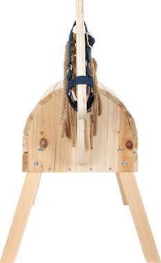 Small Foot Holzpferd Reitpferd kompakt für Kinder, praktischer Stauraum im Bauchbereich, mit Klappe verschließbar