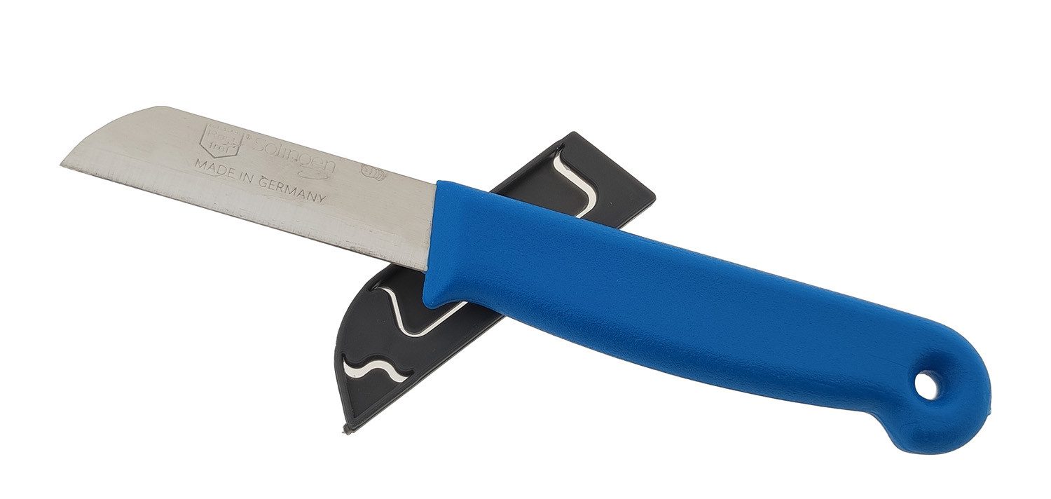 Solingen Universalküchenmesser Küchenmesser "Solingen" 16 cm, 6 cm glatte Klinge blau, Scharfes Gemüsemesser Schälmesser Küchenmesser