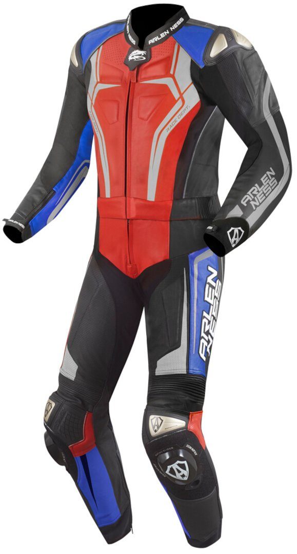 Arlen Ness Motorradkombi Race-X 2-Teiler Motorrad Lederkombi reflektierende reißverschluss