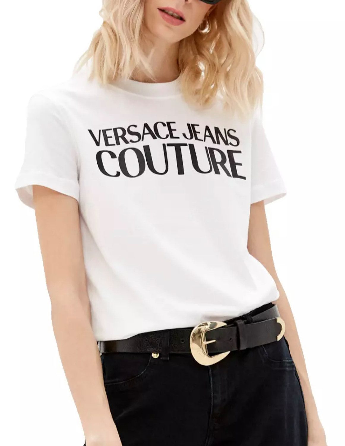 Versace Jeans Couture T-Shirt T-Shirt Logo Top Baumwolle Bluse Retro Shirt CREW NECK ein ikonisches Kleidungsstück,Schlicht und modisch