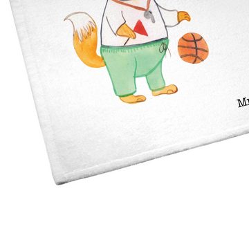 Mr. & Mrs. Panda Handtuch Basketballtrainerin Leidenschaft - Weiß - Geschenk, Rente, Sport, Spo, (1-St), Kreative Sprüche