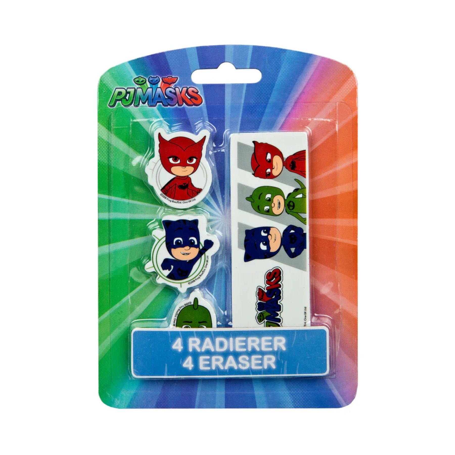 PJ Masks Radiergummi geformt 4er Set Schreibwaren Kinder mehrfarbig