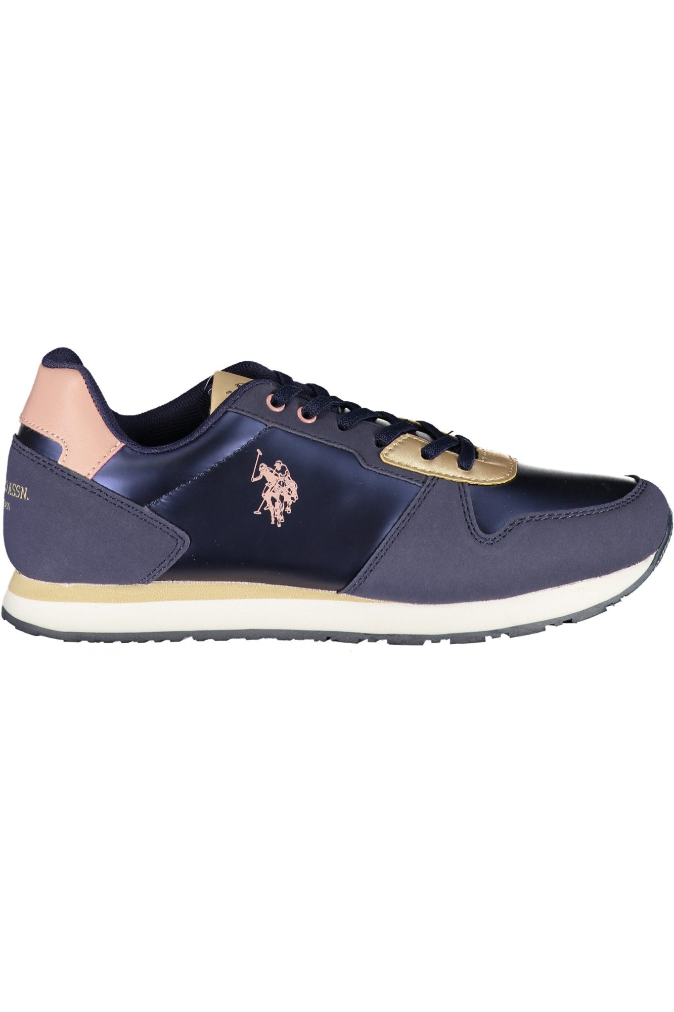 U.S. Polo Sneaker Damen-Sportschuh Blau mit Kontrastdetails und
