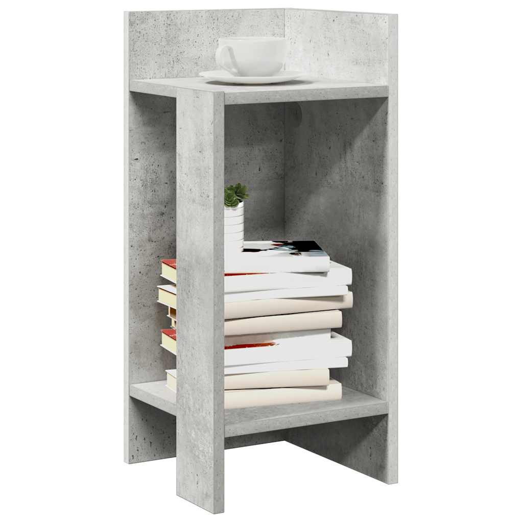 vidaXL Beistelltisch NA Beistelltisch mit Ablage Betongrau 25,5x27x60 cm