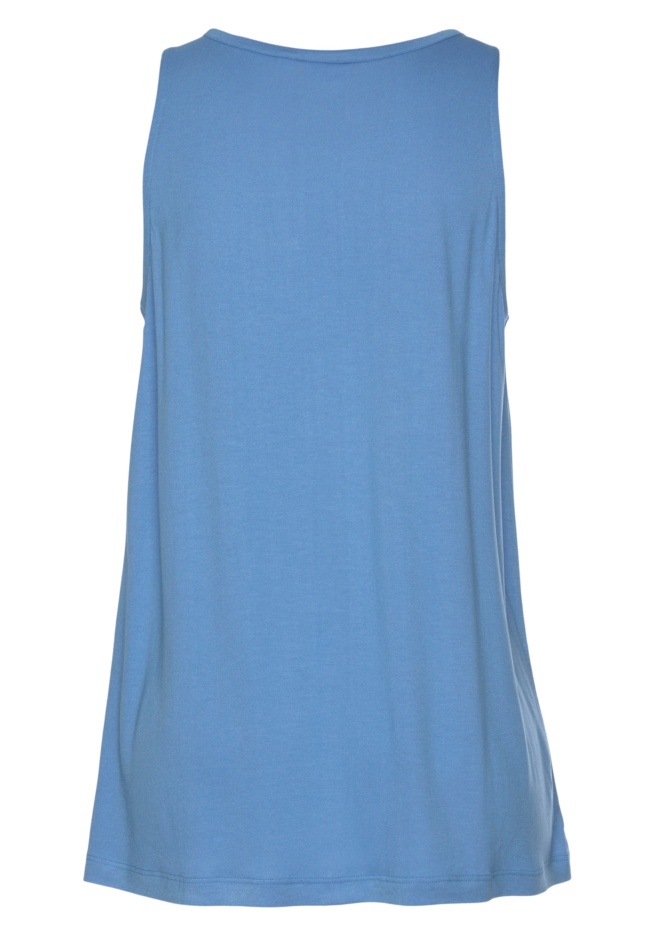 LASCANA Tanktop mit Zieraccessoire, lässiges Jerseytop, casual