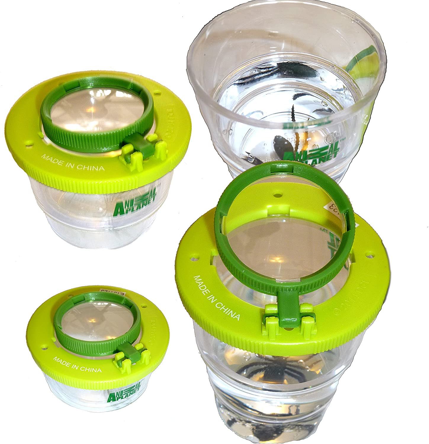 Edu-Toys Becherlupe Faltbare Becherlupe Lupendose zum Lernen entdecken Schule Kindergarten, Spar-Set, 3-tlg., 3 Stück im Set oder 12 Stück wählen, faltbar klappbar kleine Größe