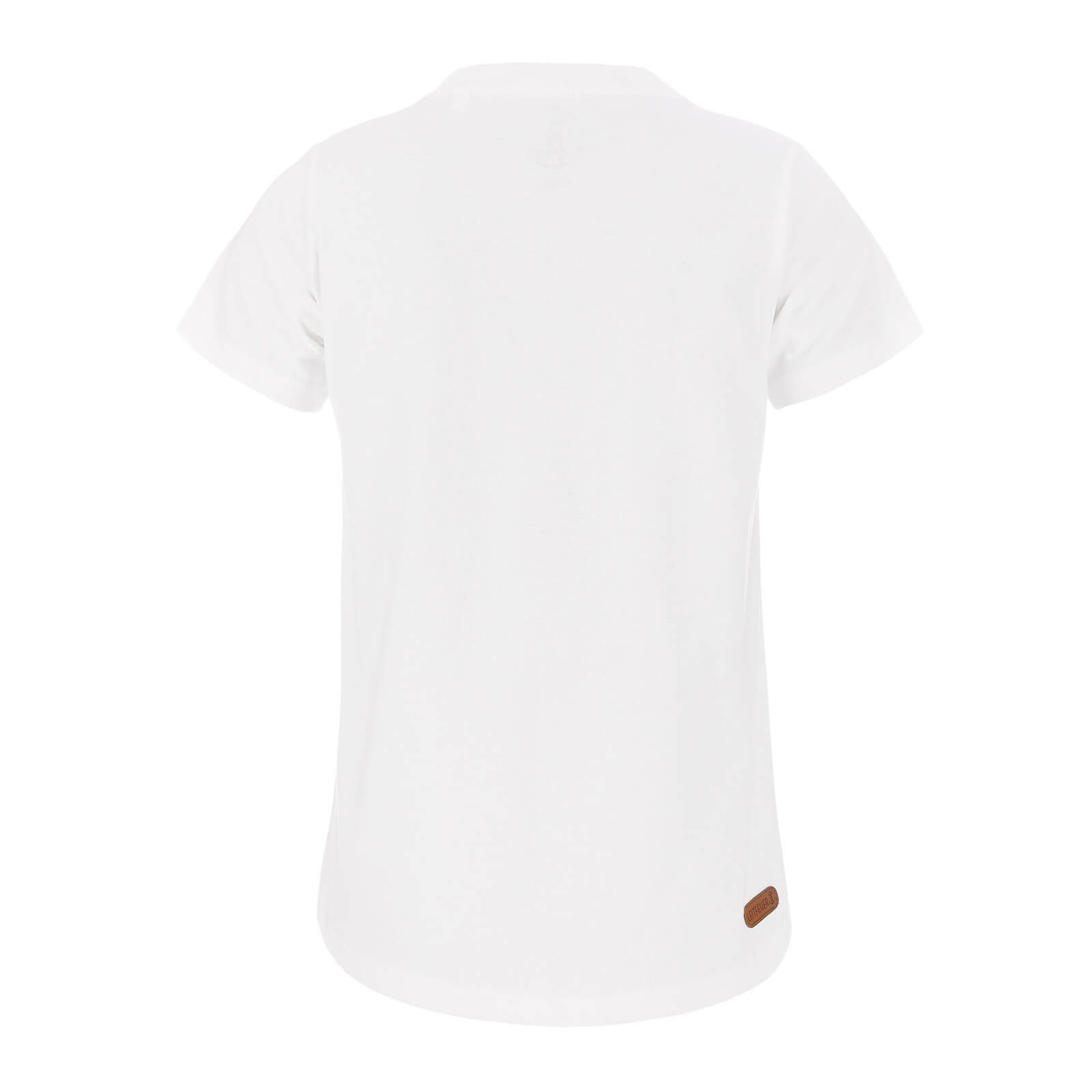 T-Shirt weiß Kurzarmshirt einfarbig aus Rundhalsshirt Baumwolle - Damen Leitfeuer