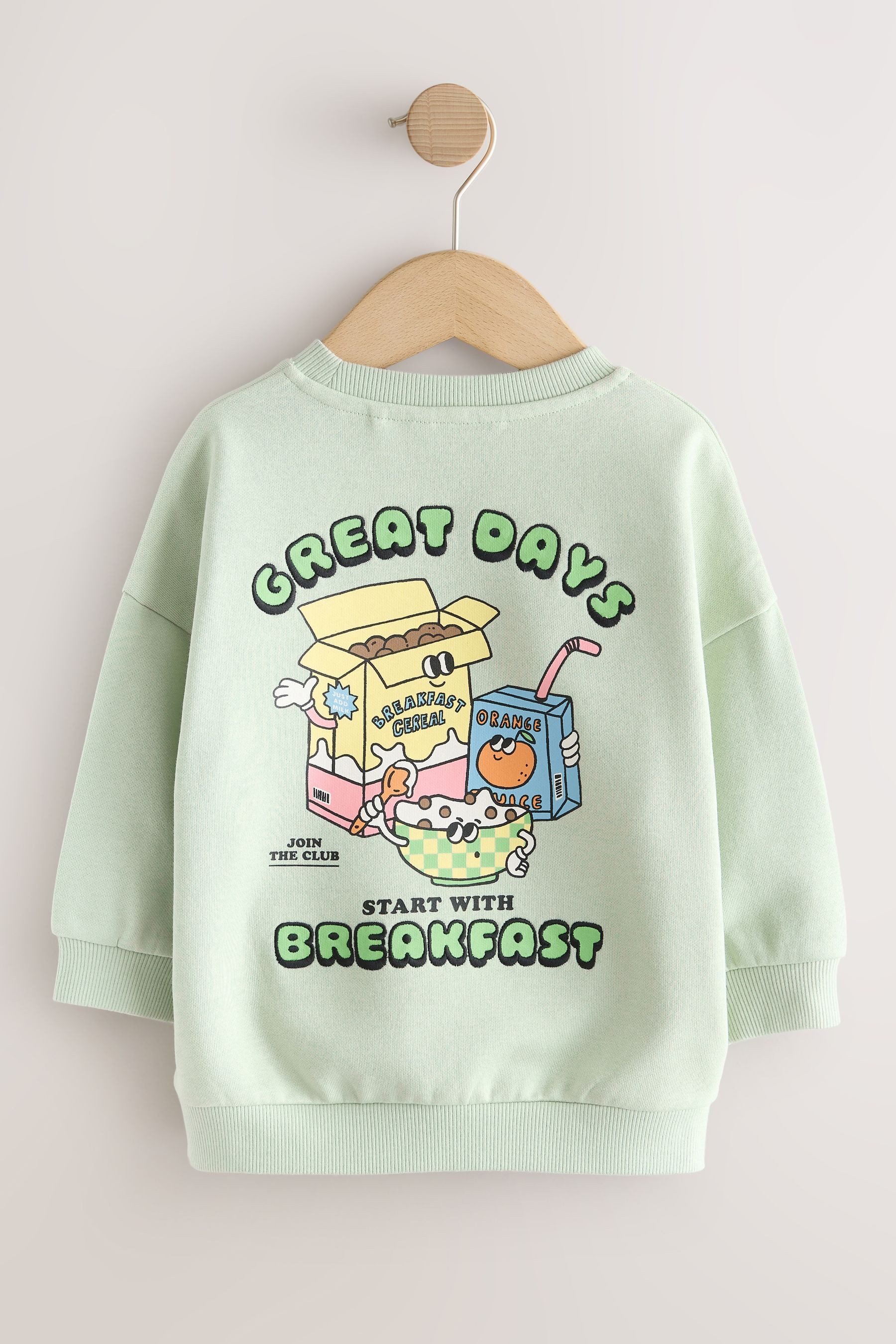 Next Sweater Sweatshirt mit Rundhalsausschnitt und Print (1-tlg)