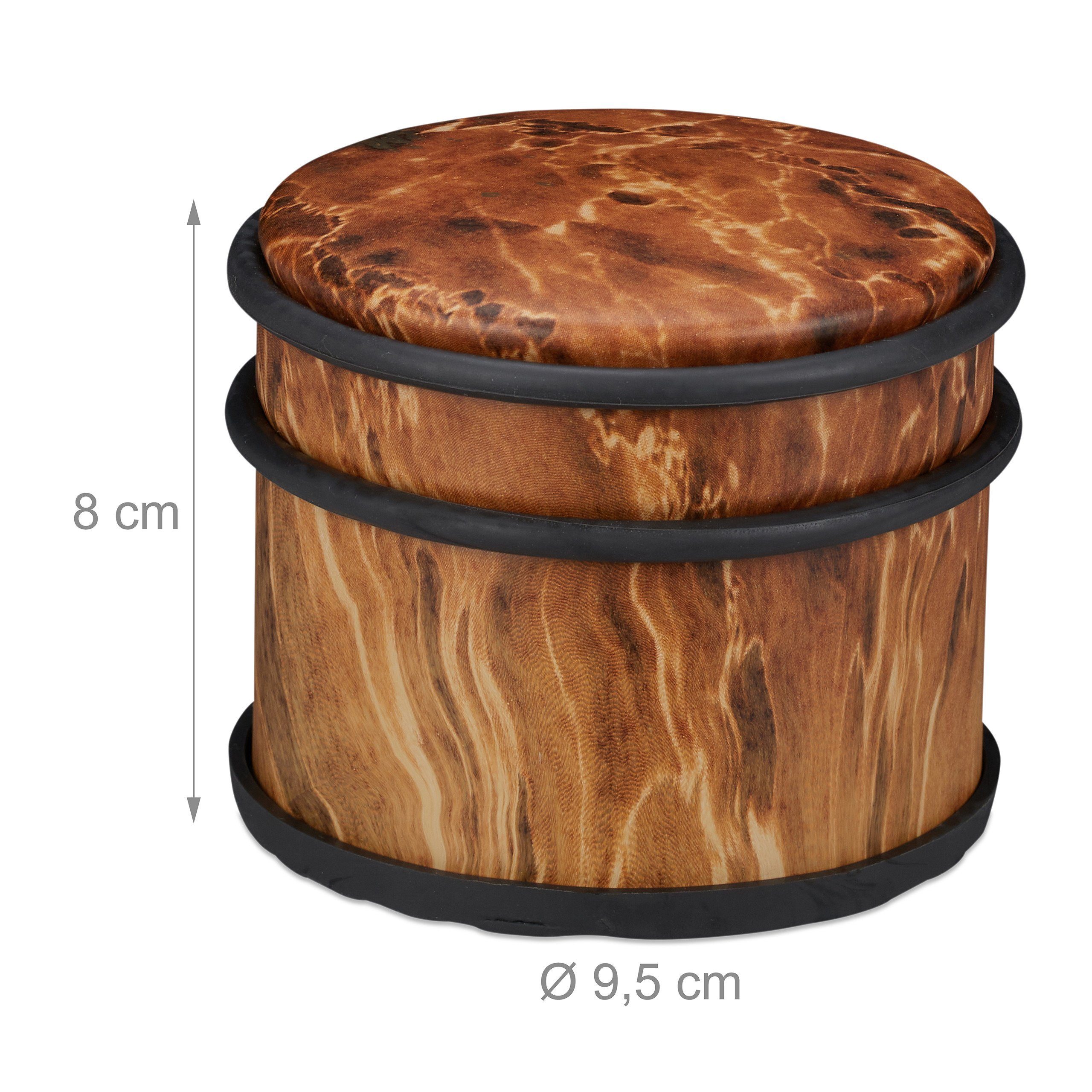 relaxdays Türstopper Holzoptik dunkelbrau