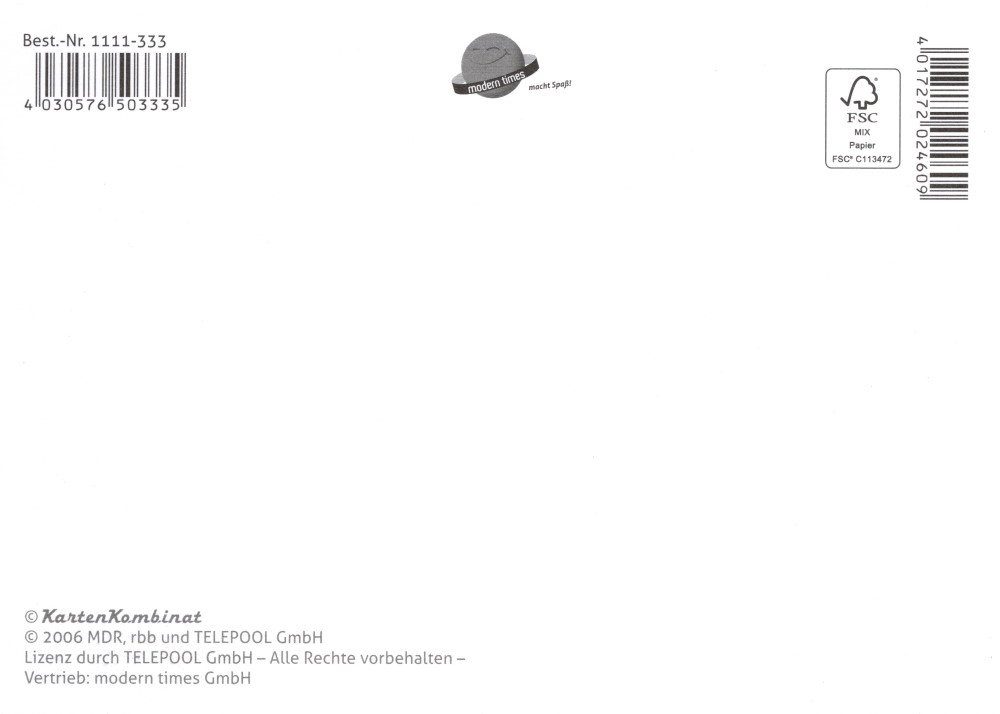 Sandmännchen: Geburtstag" "Unser Postkarte gratuliert zum Sandmännchen