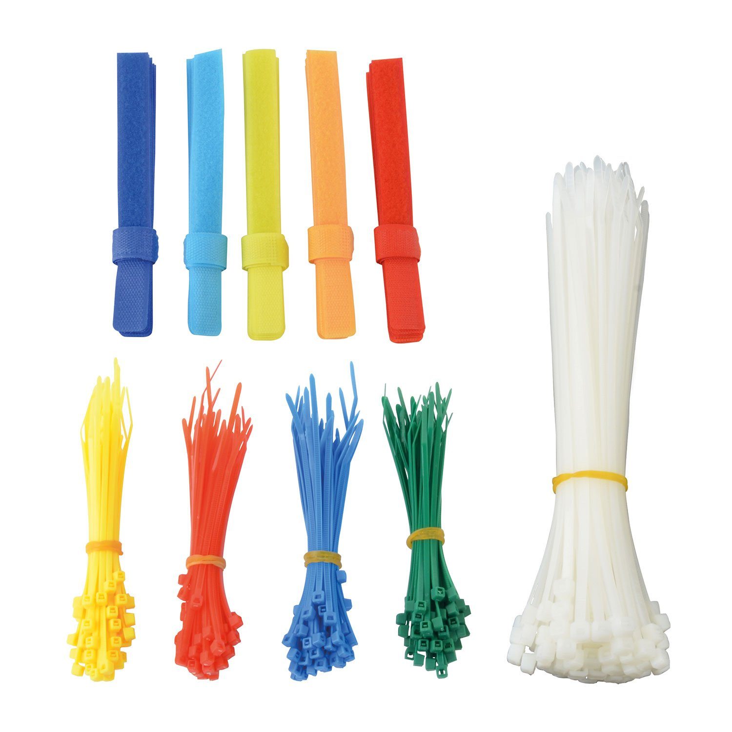 Brüder Mannesmann Werkzeuge Küchenorganizer-Set BRÜDER MANNESMANN Электропроводbinder- und Klettsortiment 350-teilig