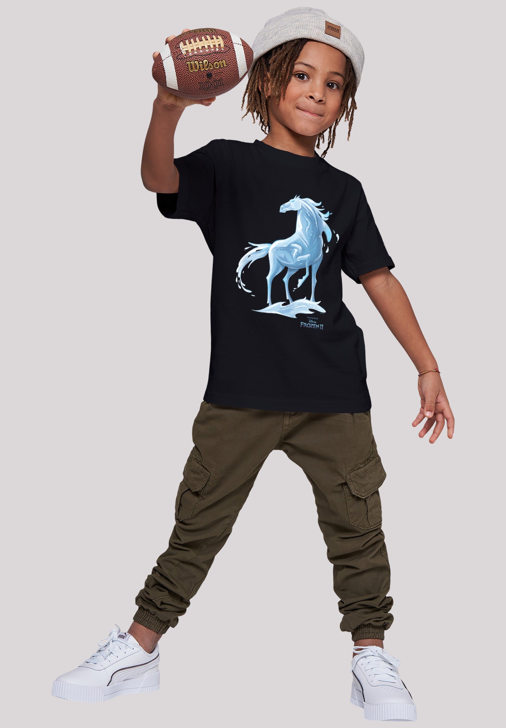 Disney Merch,Jungen,Mädchen,Bedruckt Kinder,Premium 2 Pferd Wassergeist Frozen Nokk T-Shirt Unisex F4NT4STIC