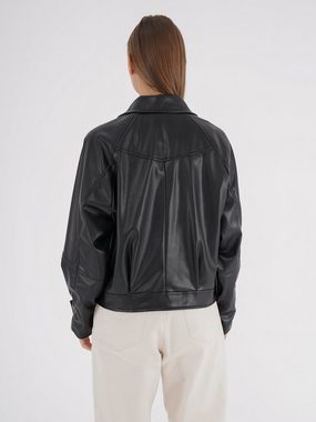 Freshlions Lederimitatjacke Freshlions Leather Jacket schwarz M