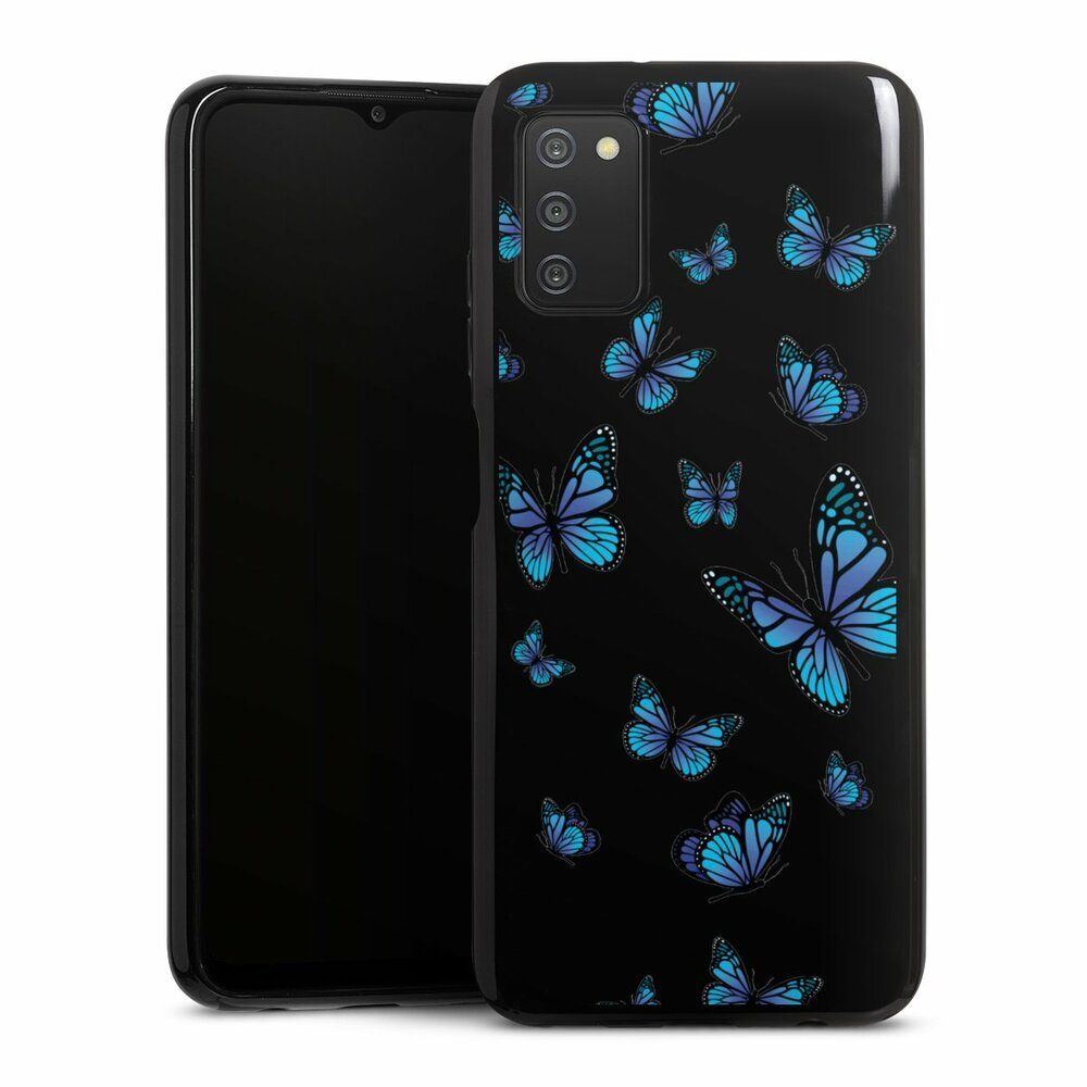 DeinDesign Handyhülle Schmetterling Muster transparent Butterfly Pattern Transparent, Samsung Galaxy A03s Silikon Hülle Bumper Case Handy Schutzhülle