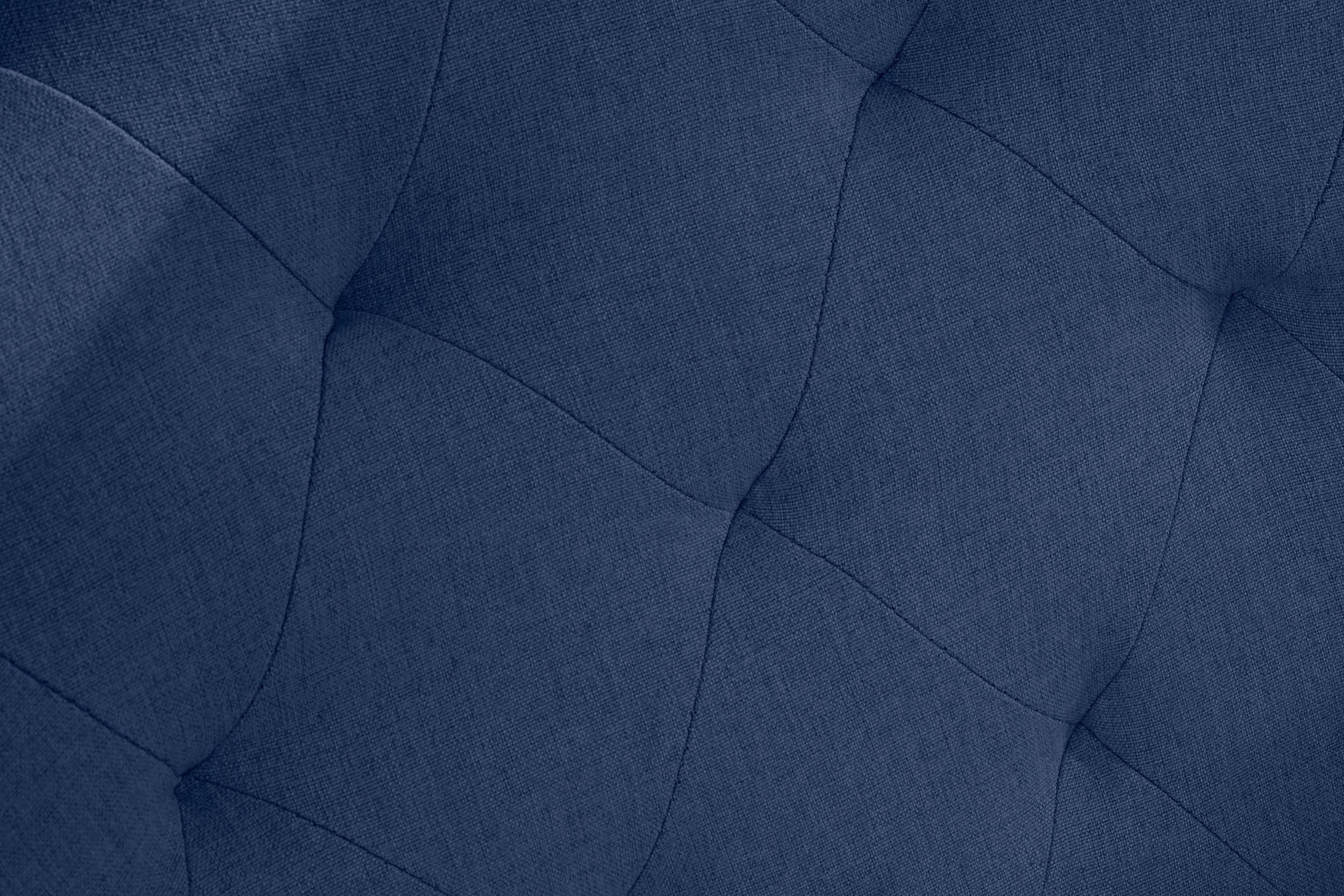 mit Füße Diamantensteppung, aus loft24 Stoffbezug blau 50 cm, Sitzhöhe Pappelholz Coryn, Sessel