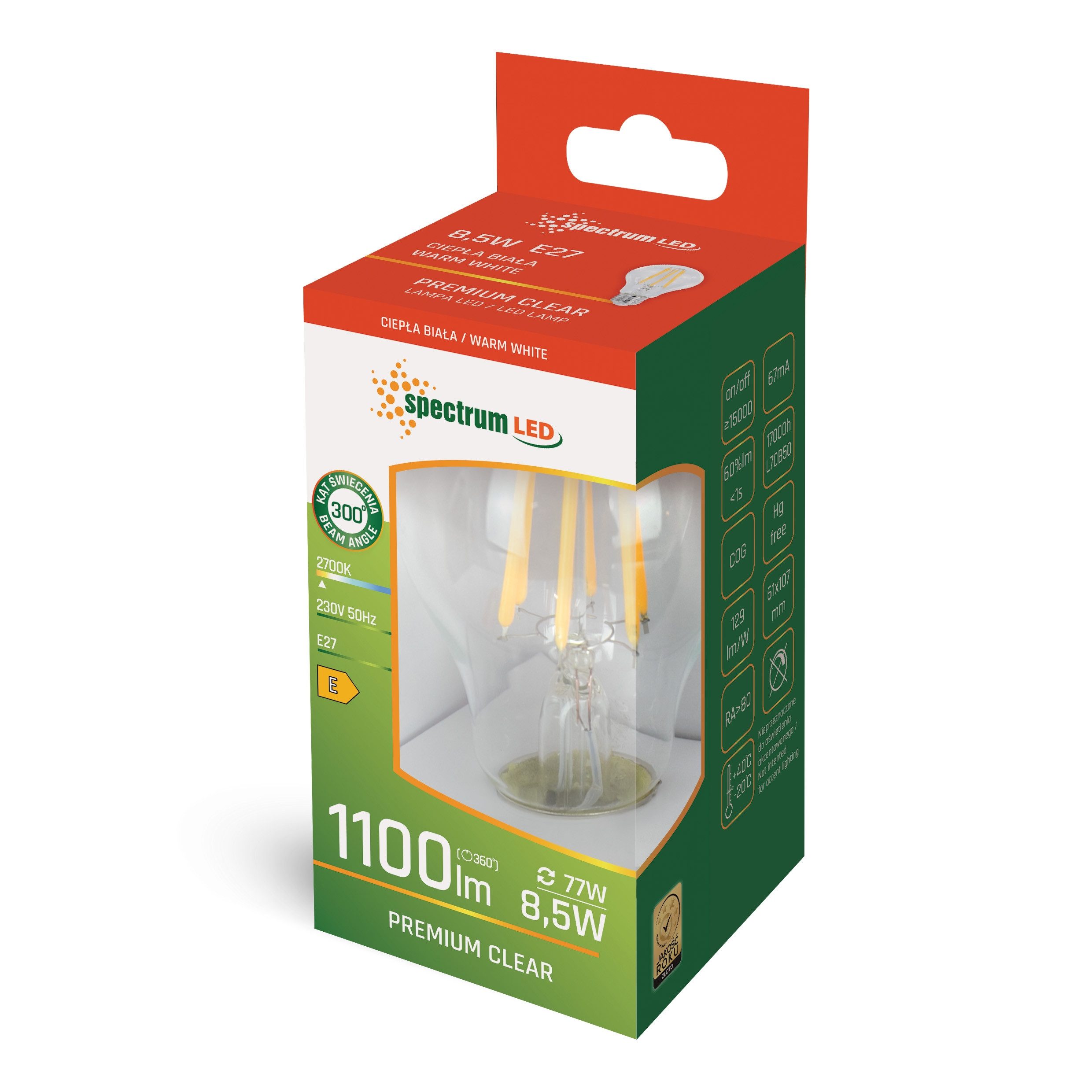 Spectrum LED-Leuchtmittel LED E27 A60 Filament günstig online kaufen