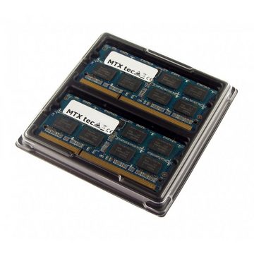 MTXtec 8GB Kit 2x 4GB DDR2 800MHz SODIMM DDR2 PC2-6400, 200 Pin RAM Laptop-Arbeitsspeicher