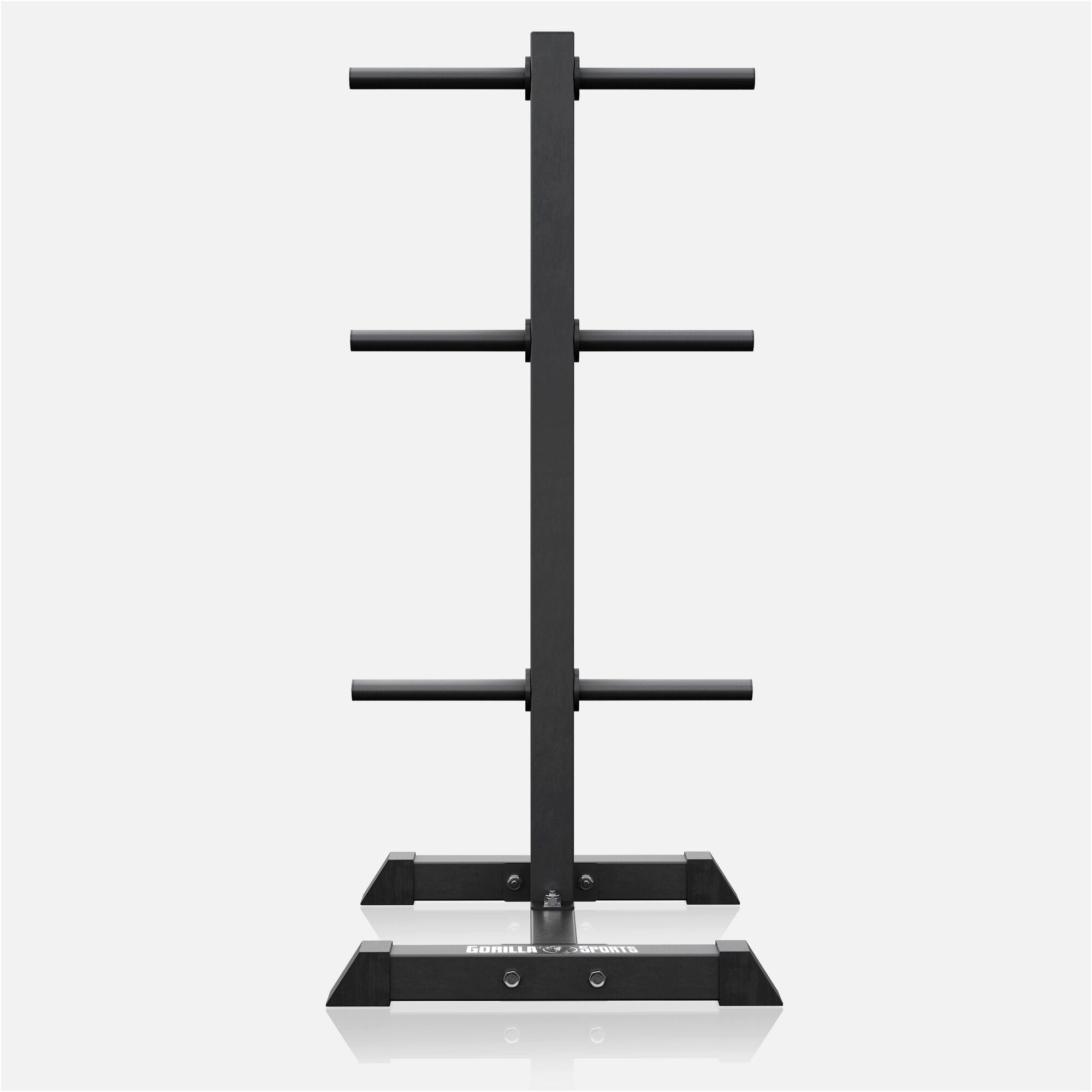 GORILLA SPORTS Kurzhantelständer Hantelscheibenständer mit 3 Stangen 30/31 mm Schwarz/Weiß, (1-St)