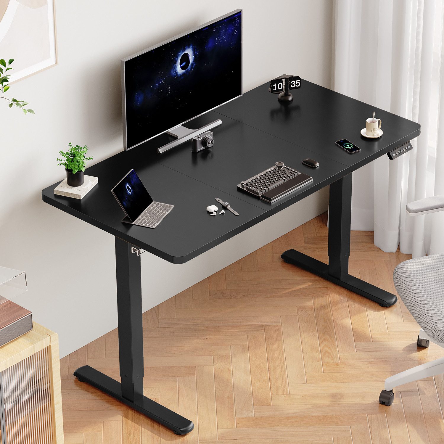 HOMALL Schreibtisch Höhenverstellbarer mit USB-Ladefunktion und günstig online kaufen