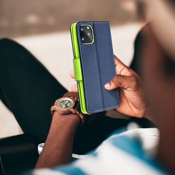 cofi1453 Smartphone-Hülle Buch Tasche "Fancy" für SAMSUNG GALAXY M23 5G Blau-Grün