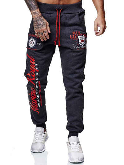 OneRedox Jogginghose JG-3628C (Sporthose Trainingshose Sweatpants, 1-tlg) Fitness Freizeit Casual