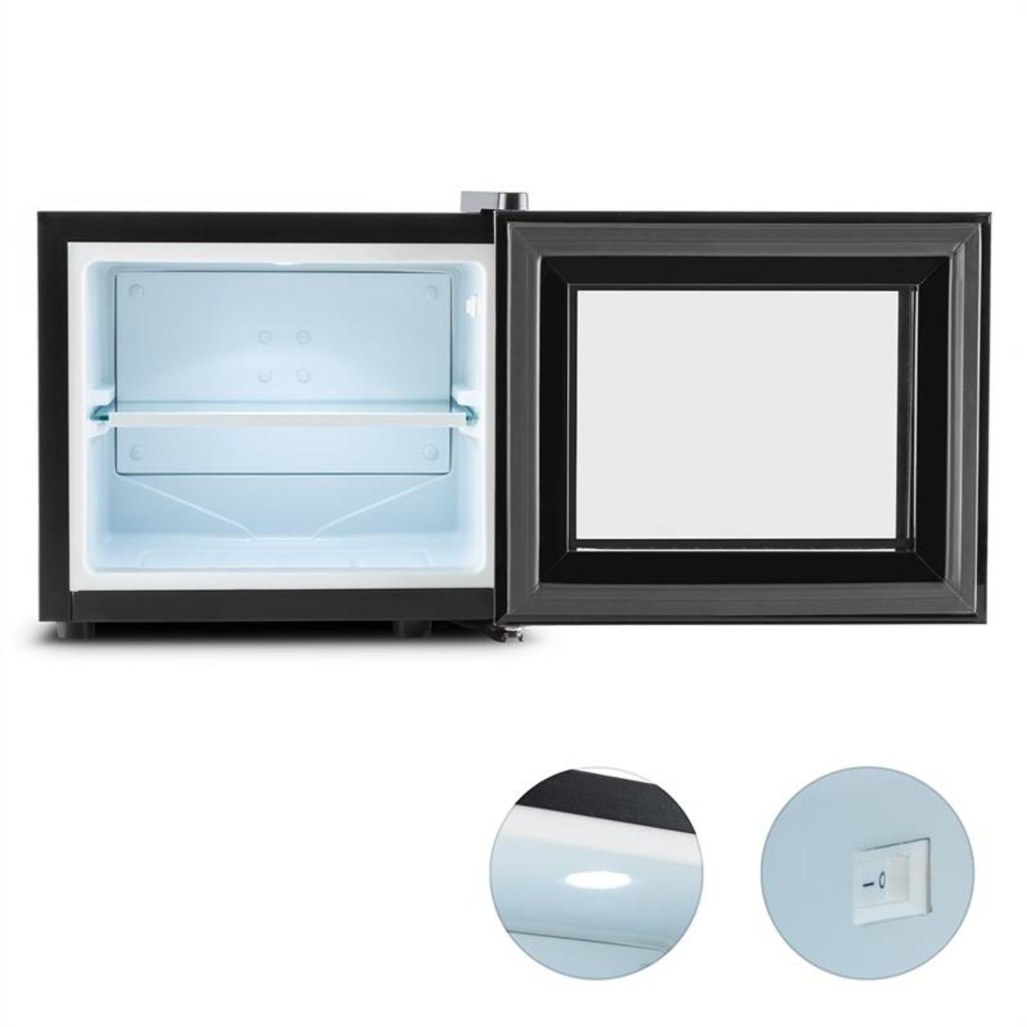 Klarstein Table Top Kühlschrank Frosty Mini-Kühlschrank 10 Liter 65W Klasse B schwarz 10029407, 30.3 cm hoch, 33.4 cm breit