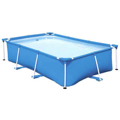 Bestway Quick-Up Pool Steel Pro Frame Swimmingpool mit Pumpe rechteckig 259x170x61cm