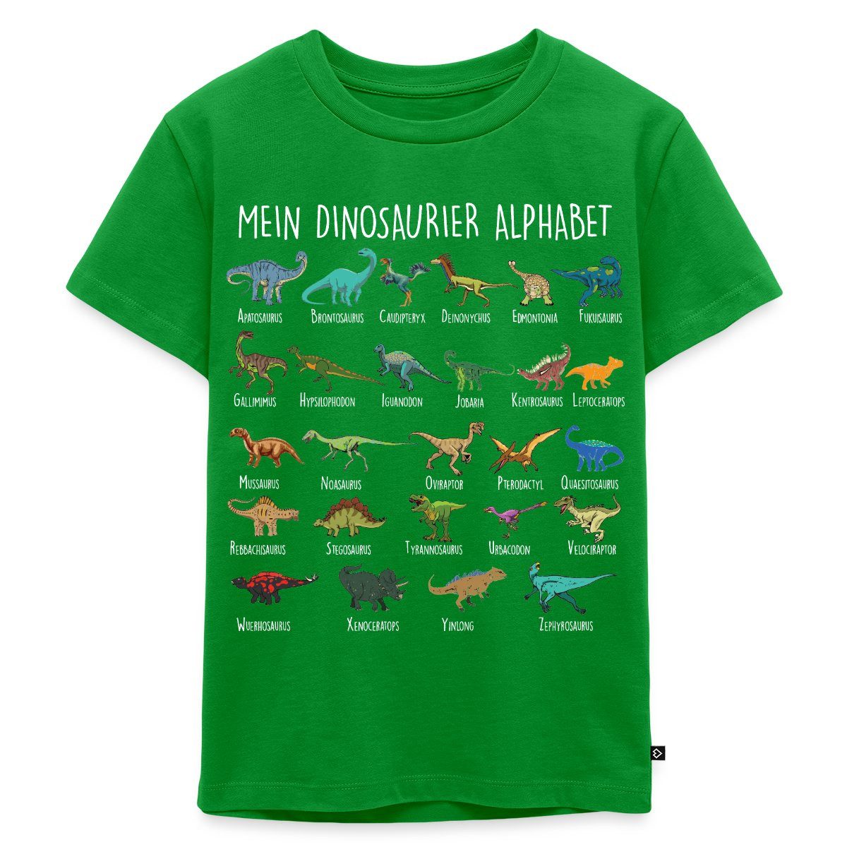 T-Shirt Dinosaurier Alphabet Einschulung Kinder Premium T-Shirt