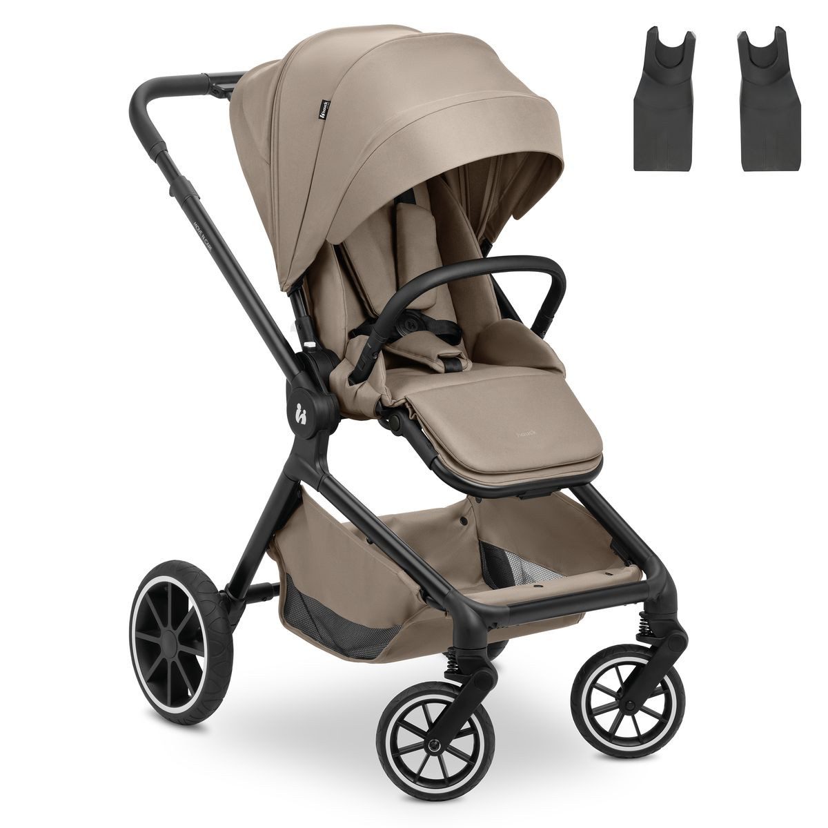 Hauck Kinder-Buggy Move N Care - Mocha, Sportwagen höhenverstellbar mit Liegefunktion & Adapter bis 22 kg