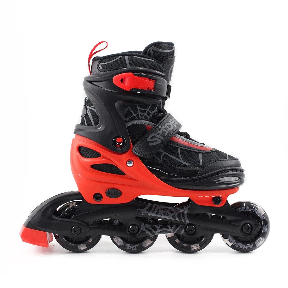 Seven Polska Роликовые коньки Kinder Inliner Spider-Man Softboots 3 IN 1 - SIZE 30-33 schwarz. LED