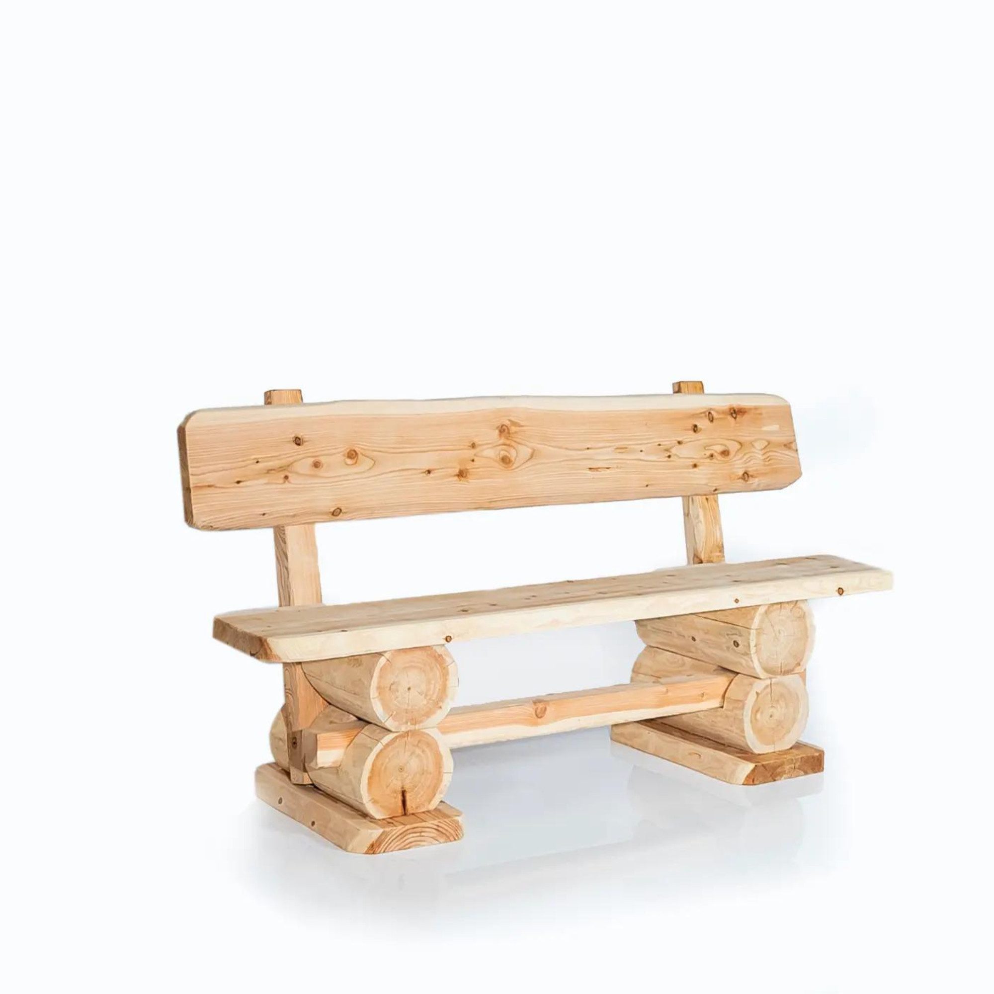 Mega-Holz Gartenbank "Rustikal" 120x50x80 cm, Sitzbank günstig online kaufen