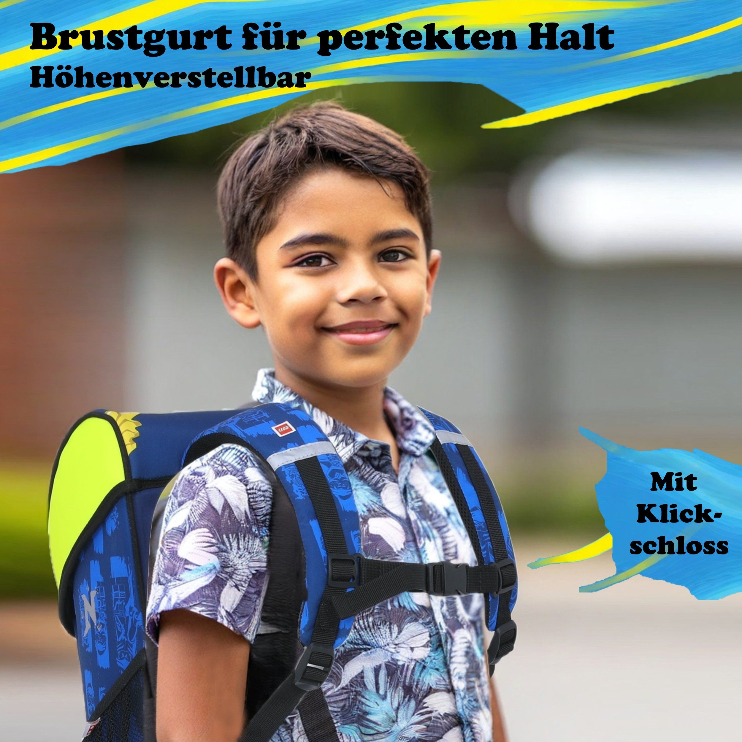 LEGO® Bags Schulranzen Lego Ninjago Einschulungs-Set "Easy" mit gefüllter Federmappe (Set, 6-tlg., Grundset mit Federmappe, Schlamper Turn- und Geldbeutel), ab  – Bild 5 von 5