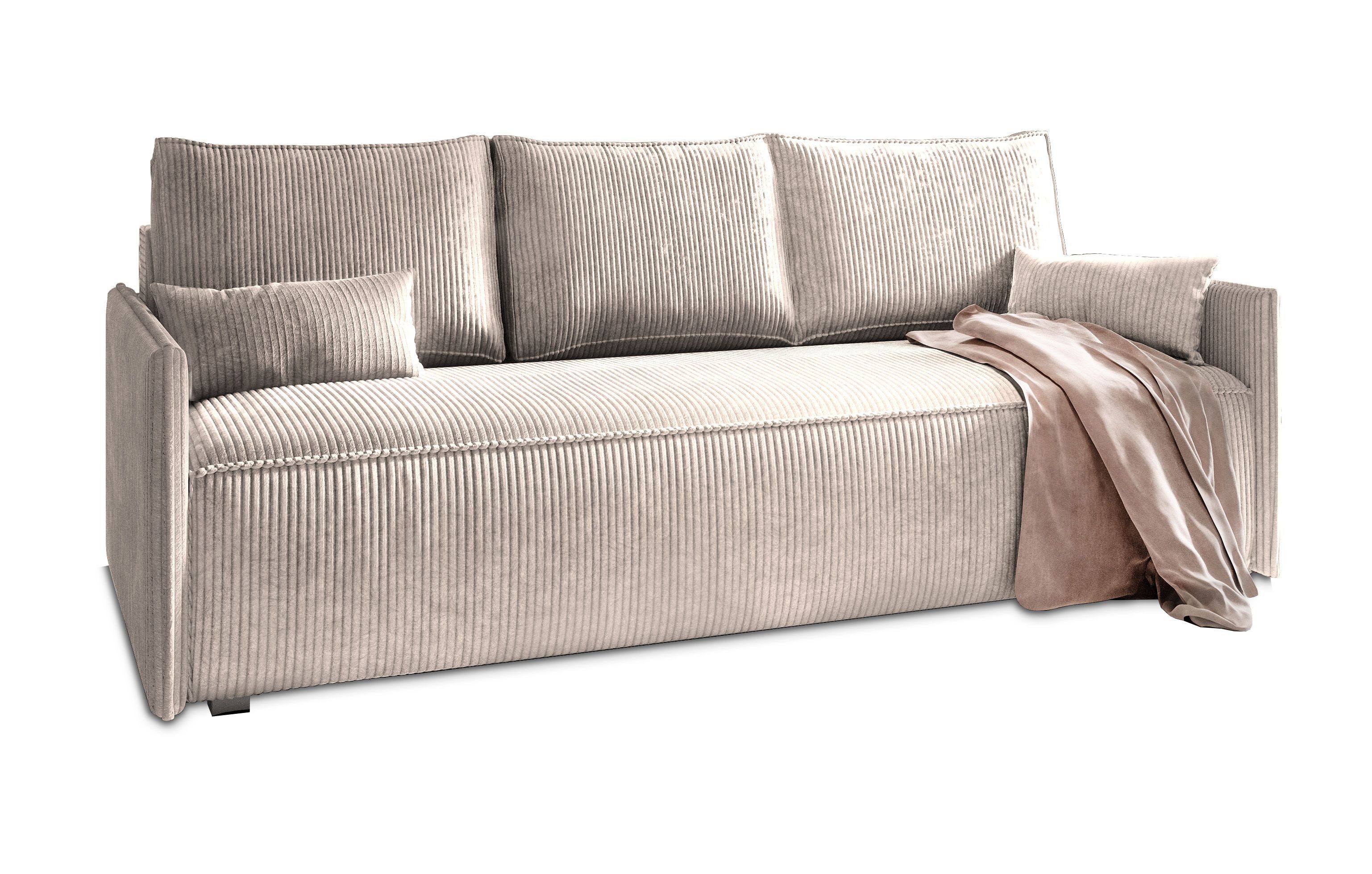 Masseno Sofa MESTOR mit Schlaffunktion, Schlafsofa, Couch mit Bettkasten günstig online kaufen