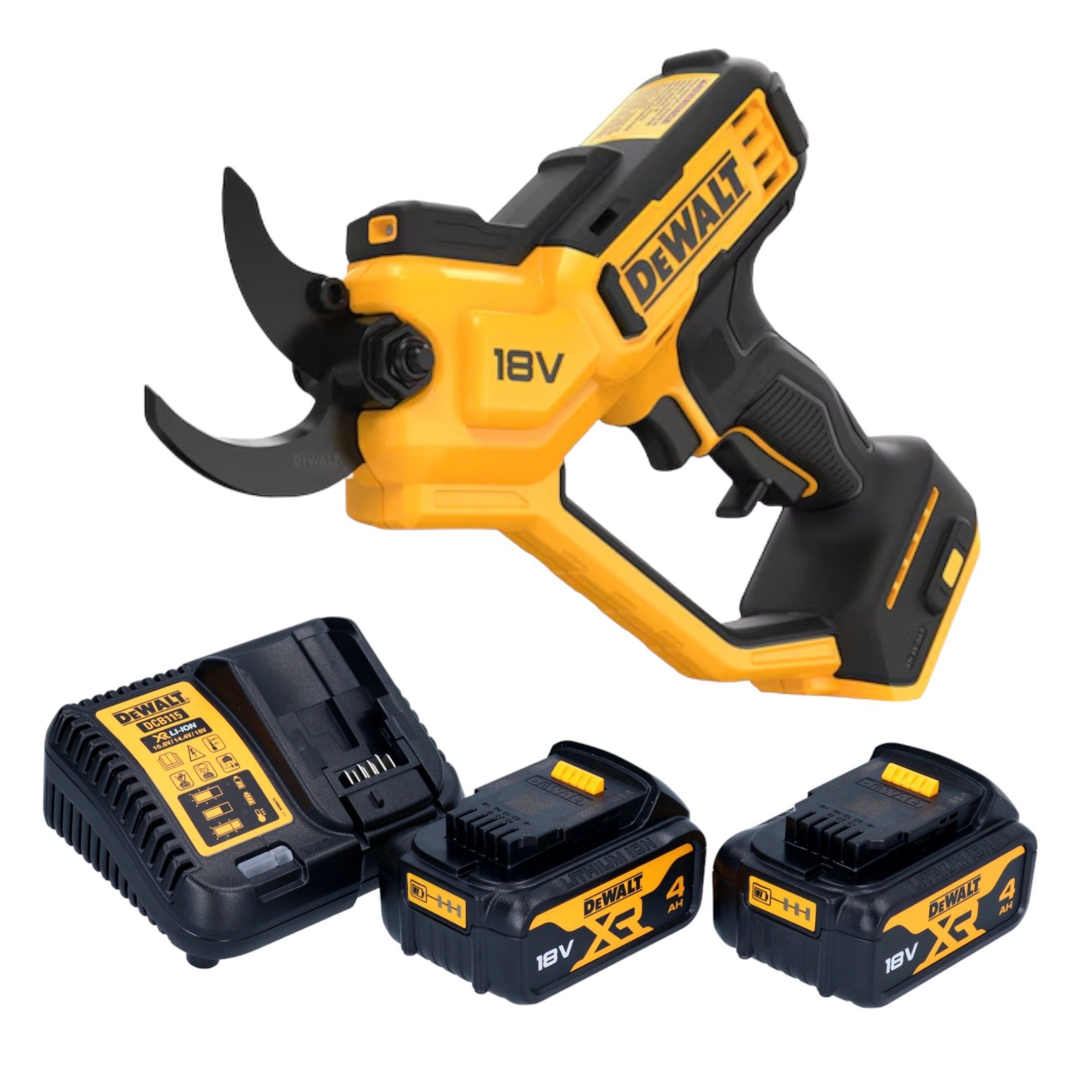 DeWalt Akku-Astschere DCMPP 568 M2 18 V 38 mm + 2x Akku 4,0 Ah + Ladegerät