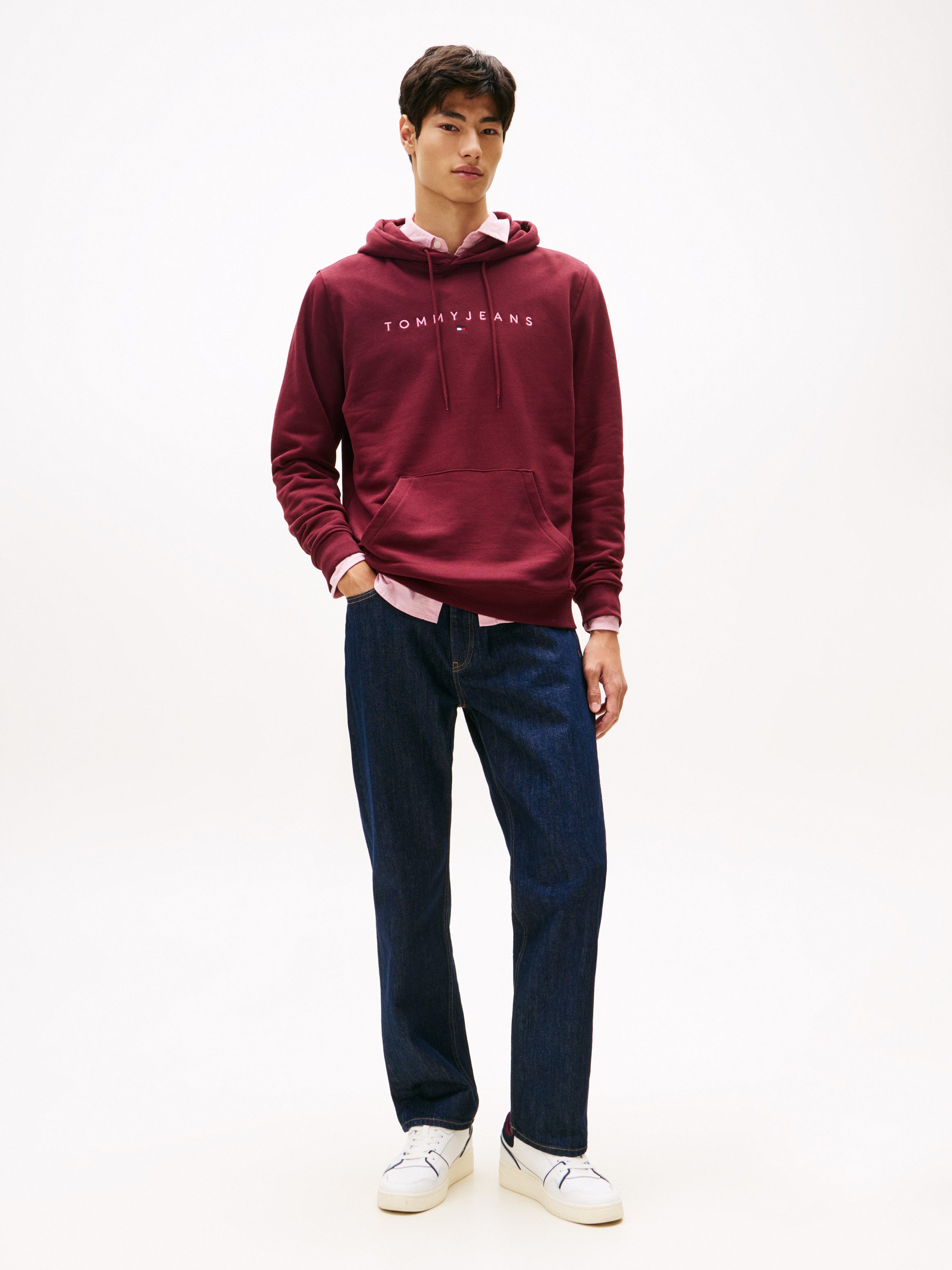 Tommy Jeans Hoodie TJM REG LINEAR LOGO HOODIE EXT mit Logo-Stickerei