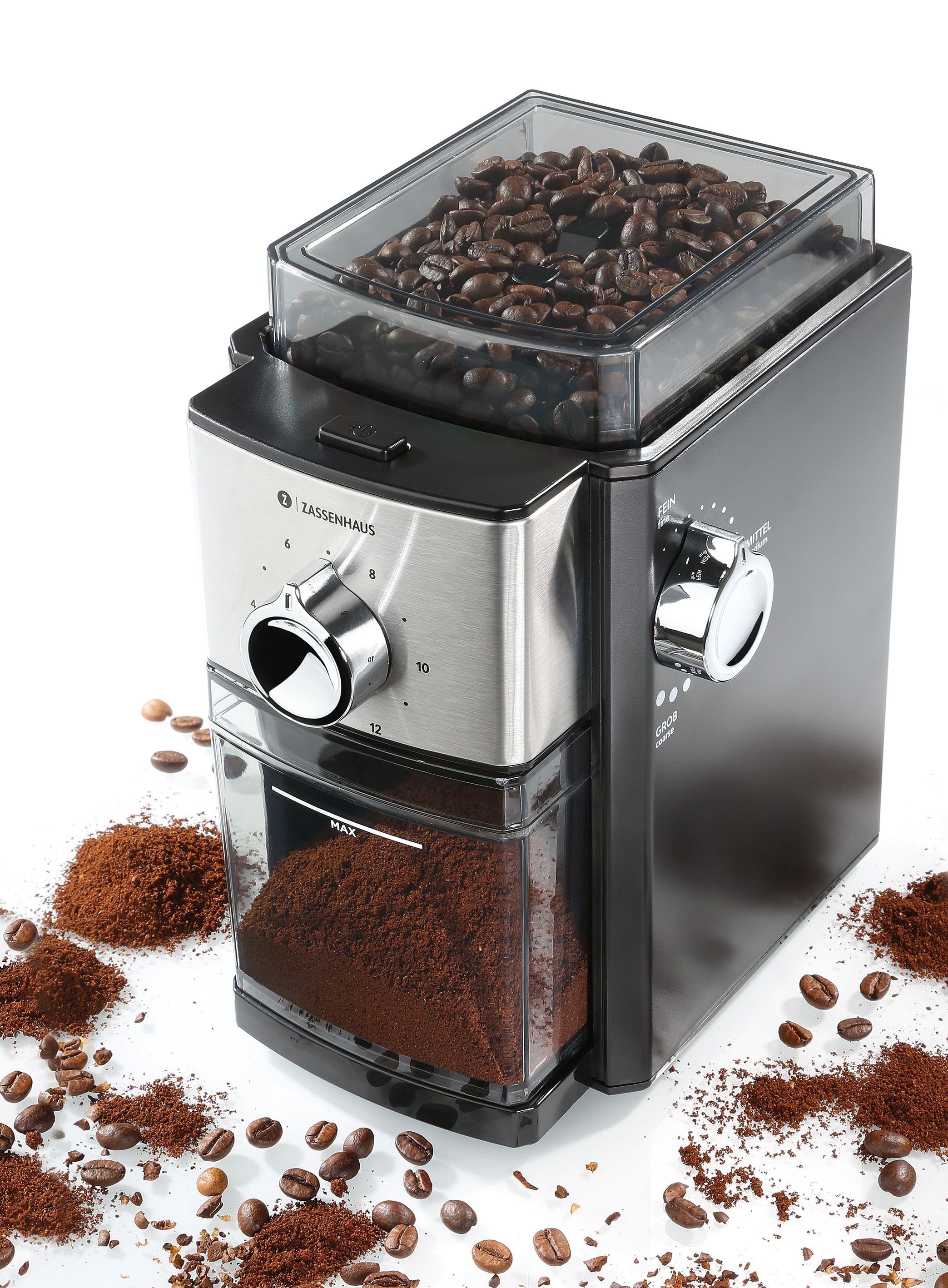 ZASSENHAUS Kaffeemühle Zassenhaus - Elektrische Kaffeemühle "Kingston Steel" 043037