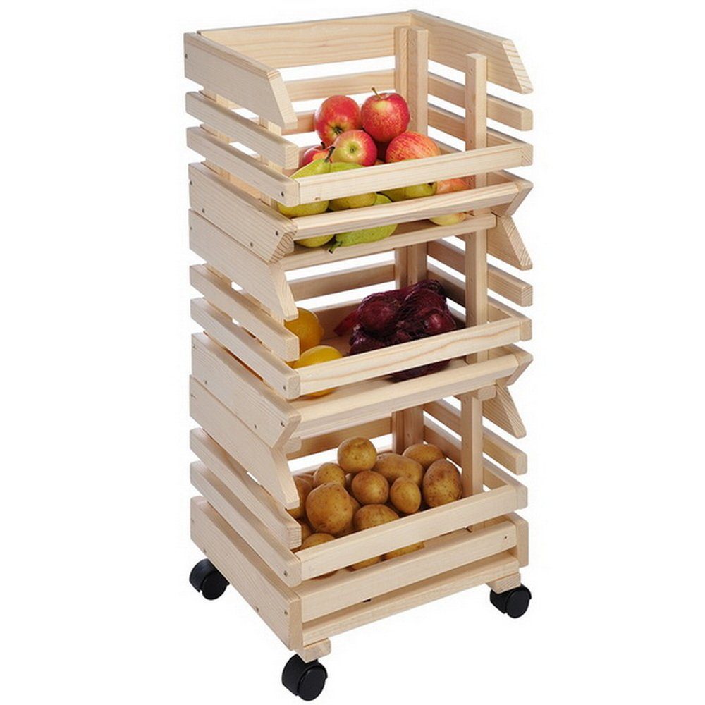 Haushalt International Kartoffelkiste 3-tlg. Obsthorde Aufbewahrungskiste günstig online kaufen
