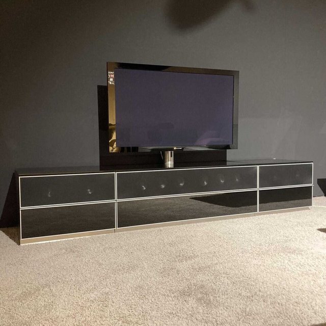 SPECTRAL Anbauschrank Catena Hifimöbel Korpus Schwarz Hochglanz Lautspreche günstig online kaufen