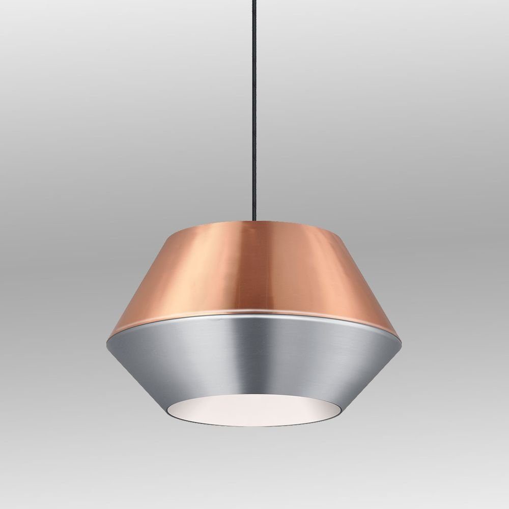 Individuelle s.luce Warmweiß SkaDa Aluminium/Gold, Pendelleuchte Pendellampe Metallschirm